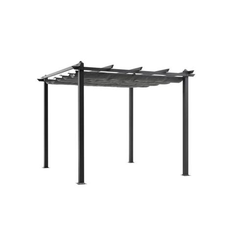 Pergola Aluminium Structure Ombrage Jardin Terrasse 3x3m Tonnelle Auvent Gris