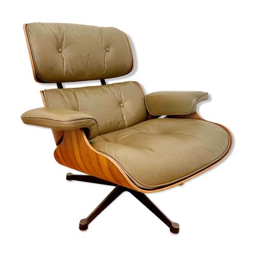 Fauteuil Lounge Chair Eames 1974 Marron