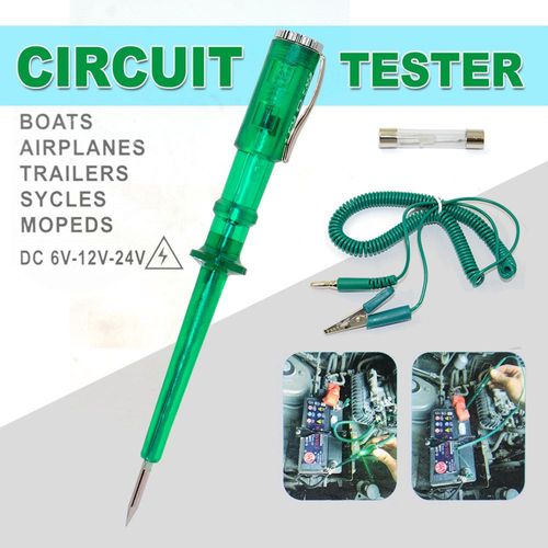 Testeur de tension de voiture 6V-24V cc,fusibles et prise de lumière,stylo de Test de Circuit Transparent pour moto de voiture et petits moteurs - Type circuit tester