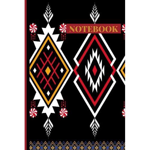 Notebook: 120 Pages Notebook With Red African Fibric