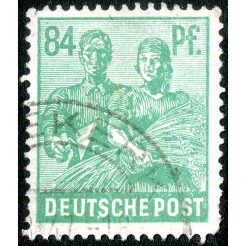 Timbre Oblitéré Deutsche Post, 84 Pf.