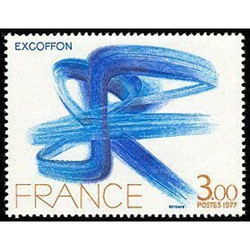 France 1977, Très Beau Timbre Neuf** Luxe Yvert 1951, Peinture, Oeuvre D'excoffon. -
