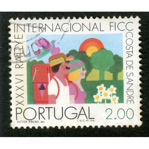 Timbre Oblitéré Portugal, Xxxvi Rallye Internacional Ficc Costa De Sandré, 2.00
