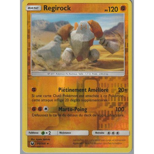 Carte Pokémon - Regirock - 80/168 - Holo-Reverse - Sl7 Tempête Céleste