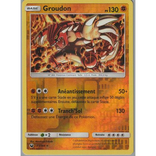 Carte Pokémon - Groudon - 81/168 - Holo-Reverse - Sl7 Tempête Céleste