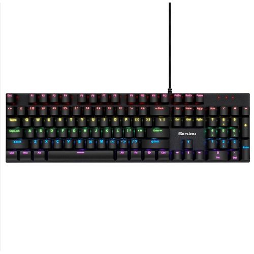 SKYLION G300 Clavier Mécanique Filaire 28 Types de Jeu D'éclairage Coloré et Bureau Pour Windows et Système IOS - Type Black-Red axis #A