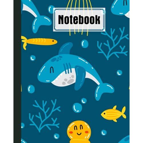 Notebook: Sharks Composition Notebook College Ruled,Sharks Notebooks, Notebooks For School | 120 Pages - Large 7.5" X 9.25" By Hella Scherer
