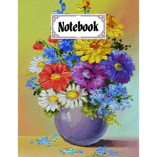 Notebook: Composition Notebook Oil Painting- College Ruled 120 Pages - Large 8.5" X 11" By Simon Bohme