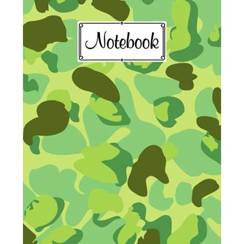Notebook: Camo Print Cover Composition Notebook - College Ruled, 120 Pages - Large 7.5" X 9.25" By Britta Behrens