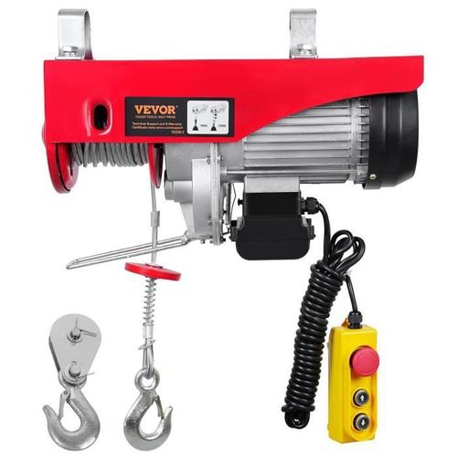 Treuil palan électrique 1000 KG - VEVOR - PAYX1000-2 - 160 W - Télécommande Filaire 4 m