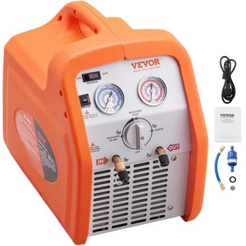 Machine de Récupération de Réfrigérant - VEVOR - Station de Récupération 3-4HP HVAC