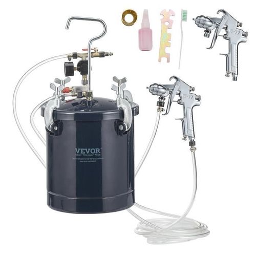Pistolets à Peinture - VEVOR - 4,1 Bars avec 10L Réservoir Pot de Pression de Peinture