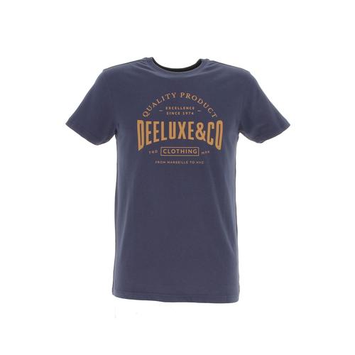 Tee Shirt Manches Courtes Deeluxe Boxy Bleu Nuit