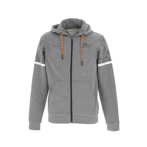 Vestes Sweats Zippés Capuche Kappa Genzo Graphik Gris Anthracite Chiné