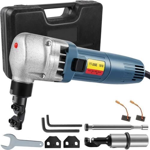 Grignoteuse Électrique à Tôle 1,8 mm - VEVOR - 380 W - 1800 tr-min - Outil Professionnel de Découpe Métal