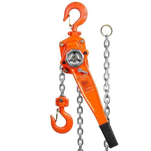 Palan à Levier - VEVOR - G80 1,5T 5,8m - Capacité de Levage - Palan à Chaîne à Cliquet Manuel