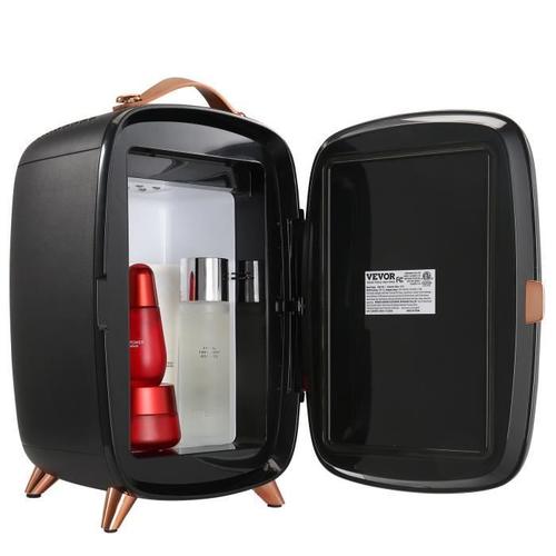 Mini Frigo 6 L - VEVOR - Mini Réfrigérateur Portable USB Cosmétique - Petit Frigo Cosmétique Refroidissement Miroir HD et LED - Noir