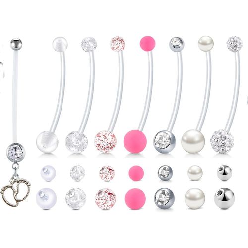 Piercing Grossesse Nombril Piercing Nombril Grossesse En Plastique Piercing Femme Enceinte Piercing Pour Femme Enceinte 14g 25mm 32mm 35mm 38mm