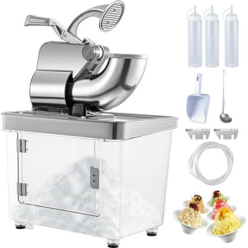 Broyeur à Glace - VEVOR - Machine à Glace Pilée 300XTD - 180 KG-H