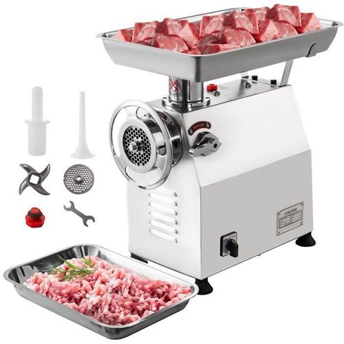 Hachoir à viande électrique professionnel VEVOR 2200W - 350 kg/h - Tout Acier Inoxydable Alimentaire