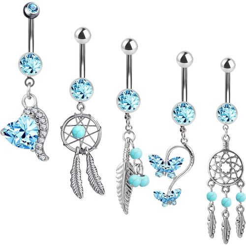 Piercing Nombril En Acier Inoxydable Ventre Bouton Anneaux Du Nombril Bijoux Du Corps Pour Femme