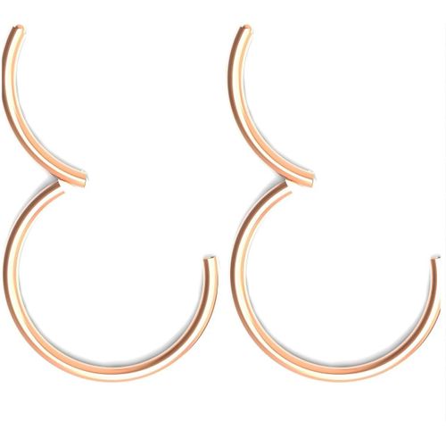 Lot De 3 Anneaux De Nez À Charnière En Acier Chirurgical 316l Pour Septum, Lèvre, Hélix, Cartilage - 20g, 18g, 16g - Diamètre 5 Mm À 12 Mm - Doré/Argenté/Noir/Or Rose