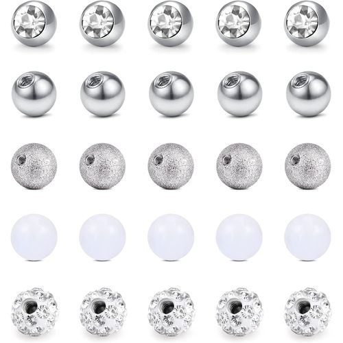 Boules De Rechange Pour Piercing Lèvre Labret Septum Helix Tragus Oreille Anneaux Goujons Acier Chirurgical 16g 3mm Piercing