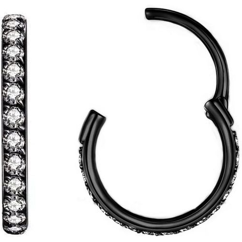 Anneaux De Nez Hypoallergéniques Avec Oxyde De Zirconium 20 G, 18 G, 16 G, En Acier Chirurgical 316l, Bijoux De Piercing Pour Cartilage, Hélix, Rook, Daith, Tragus, Lobe D'oreille, Diamètre