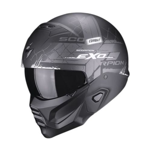 Casque Moto Jet Scorpion Exo-Combat Ii Xenon Ece 22-06 - Noir Mat/Blanc - S
