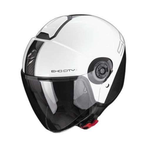 Casque Moto Jet Scorpion Exo-City Ii Carbo Ece 22-06 - Blanc/Noir - Xl