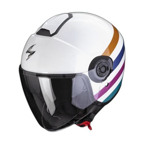 Casque Moto Jet Scorpion Exo-City Ii Bee Ece 22-06 - Blanc/Vert/Or - Xl