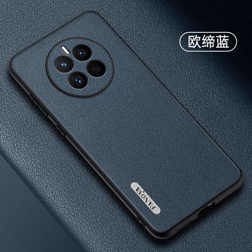 Etui Coque Pour Oneplus 9 Ultra-Fin En Cuir Uni Tout Compris Anti-Chute Et Anti-Empreintes Digitales En Silicone Pour Téléphone Portable,?Ou Di Blue?Cuir Tanné Végétal