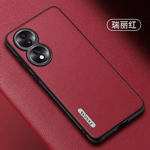 Etui Coque Pour Étui Pour Téléphone Portable Oneplus 9 Pro En Cuir Uni Ultra-Fin Tout Compris Anti-Chute Et Anti-Empreintes Digitales, [Ruili Red] Cuir Tanné Végétal
