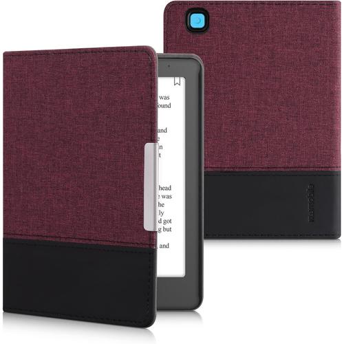 Étui Liseuse Compatible Avec Kobo Aura Edition 2 - Housse Avec Rabat Magnétique En Tissu Canevas Pour Liseuse