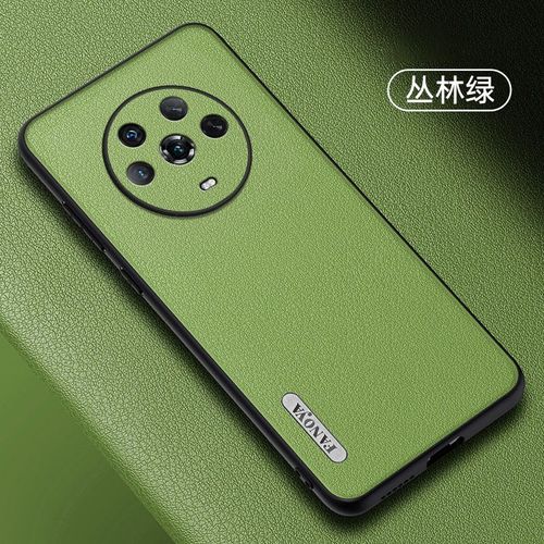 Etui Coque Pour Coque De Téléphone En Silicone Anti-Chute Et Anti-Empreintes Digitales Honor Magic4 Supreme Edition En Cuir Uni,?Jungle Green?Cuir Tanné Végétal