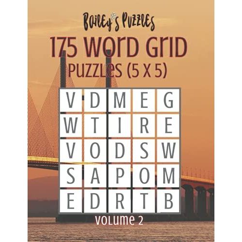 175 Word Grid Puzzles (5x5, Volume 2): How Many Words Can You Make From This 5x5 Grid? A Fun Brain-Game For One Or A Group! (5x5 Word Grid Letter Size)
