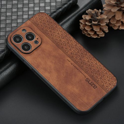 Etui Coque Pour Iphone 14 Matte Leather Texture All-Inclusive Anti-Fall Silicone Skin Sensation Mobile Phone Case,?Retro Brown?Yueshang