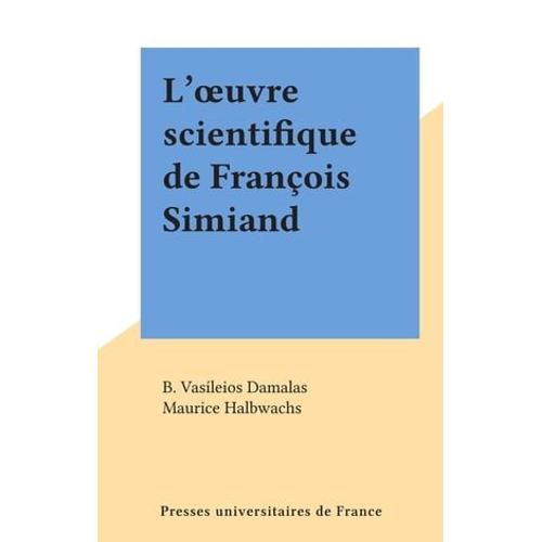 L'oeuvre Scientifique De François Simiand