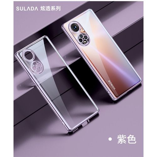 Etui Coque Pour Honor 50 Pro Dazzling Series Galvanoplastie Bord Droit Ultra-Mince Coque Souple Pour Téléphone Portable, Violet