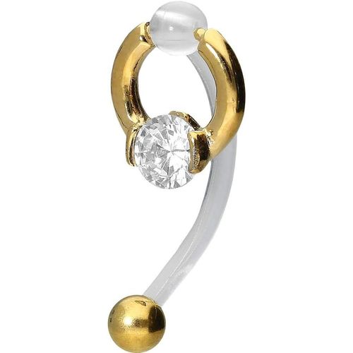 Bananabell + Design Acier Chirurgical | Anneau + Cristal 5 Mm | Piercing Pour La Zone Intime Du Ventre | Choix De Couleurs