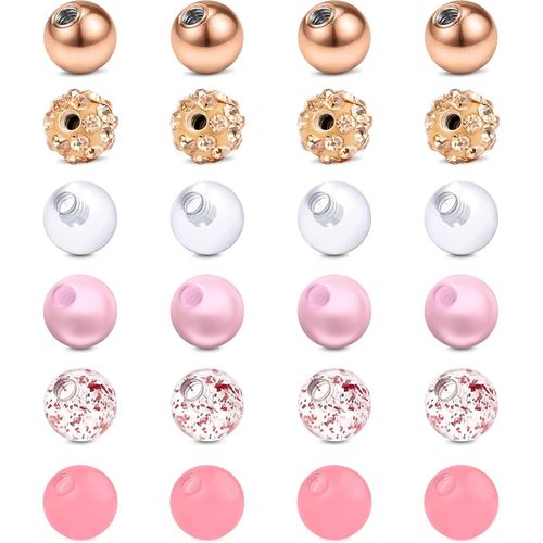16g 14g Boules De Remplacement En Acier Chirurgical Et Acylique Pour Piercing