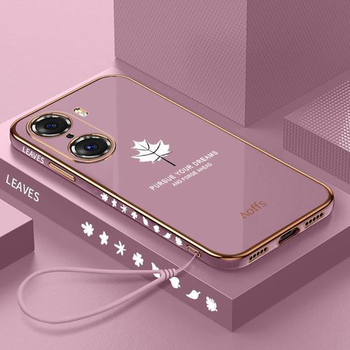 Etui Coque Pour Honor 50 Galvanoplastie Feuille D'érable Coque Souple En Silicone Antichoc,?Lilas Violet?