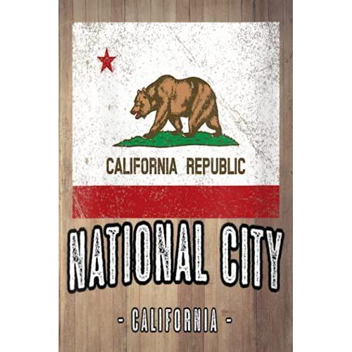 Womens National City California Cali City Souvenir - Ca Flag