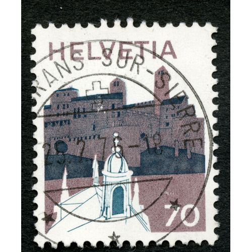 Timbre Oblitéré Helvetia, 70