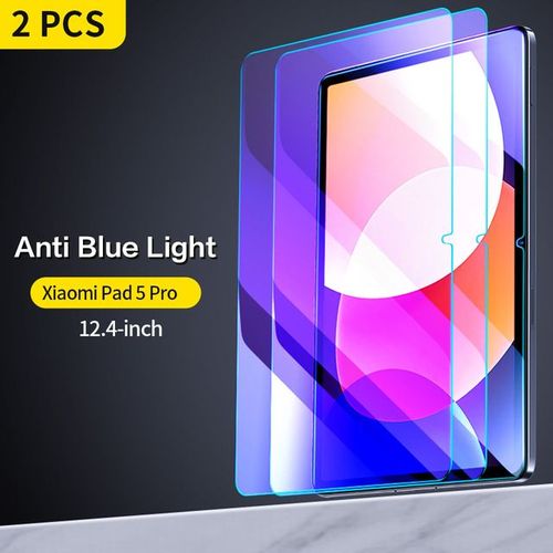 Verre Trempé Pour Xiaomi Mi Pad 5 11 Pouces Pad 5 Pro 12.4 Pouces Tablette 9h Protecteur D'écran Hd Anti Blue Ray Avec Outil