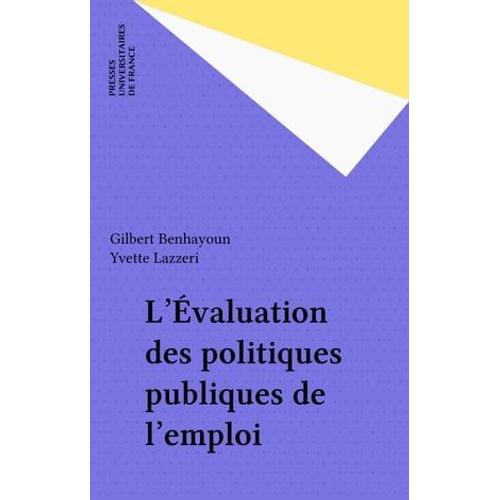 L'évaluation Des Politiques Publiques De L'emploi