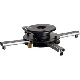 Support Plafond Universel pour vidéoprojecteur PS Ultraplat-Support pour vidéo projecteur Ultraplat-capacité de Charge 20kg-Noir-62mm de Hauteur-360°