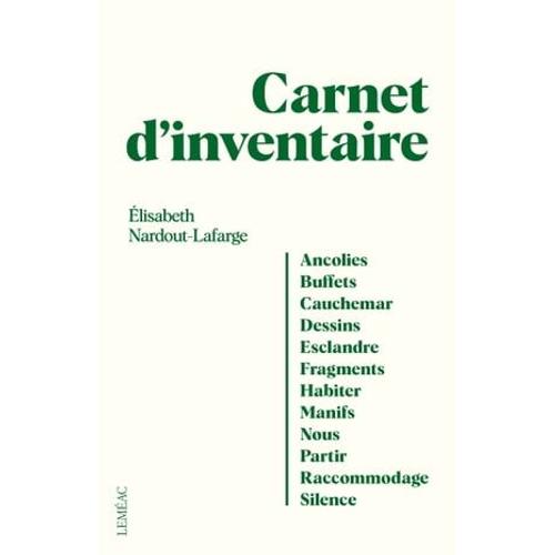 Carnet D'inventaire