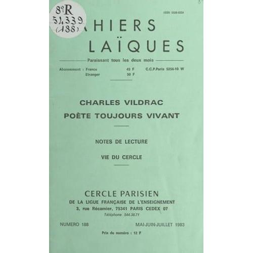 Charles Vildrac, Poète Toujours Vivant
