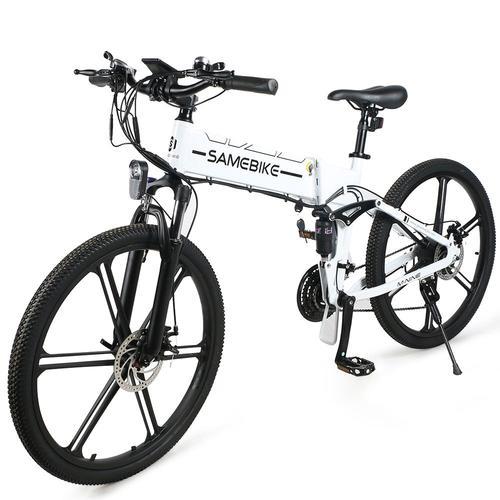 Samebike Lo26-Ii Vélo Électrique 26" 500w 48v 35km/H 10.4ah - Blanc